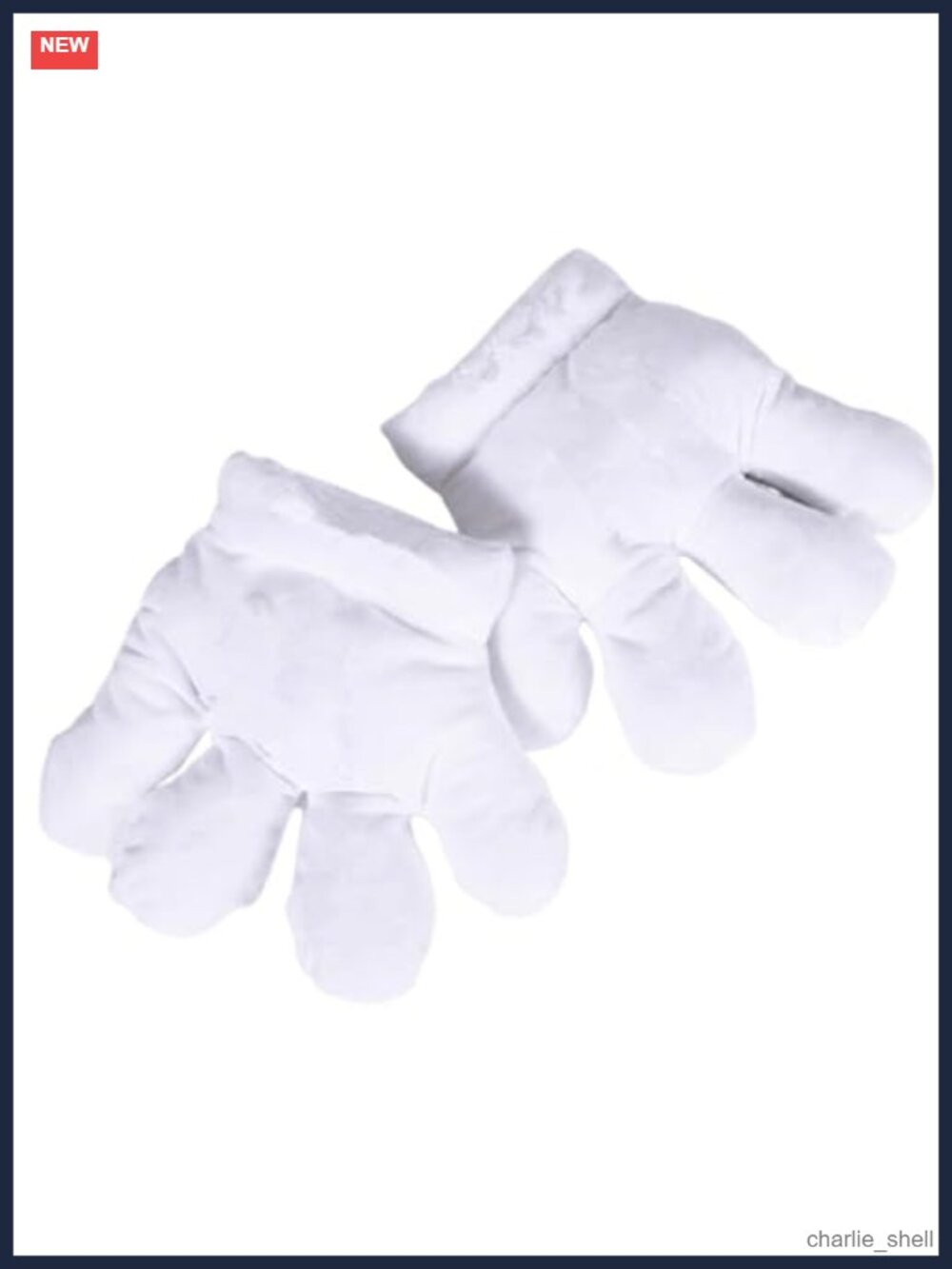Cartoon Costume Gloves Adults Giant White Puffy Hands One Size